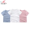 Summer Hot Sale Breathable Soft Organic Bamboo Cotton Short Sleeves Plain Baby T Shirt