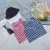 Import Summer plaid newborn baby clothing set t-shirt + shorts 2126 from China
