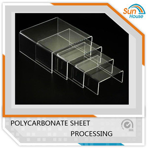 Super clear polycarbonate shields plastic bending customized geometric shape