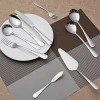 Superior mirror polish 18-8 18-10 golden set flatware stainless steel salad serving spoon and fork