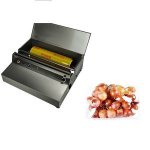 Supermarket food preservative film wrapping machine fruit vegetables plastic wrap sealing and cutting machine