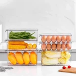 Supplier Egg Plastic crate refrigerator clear acrylic hard lid kitchen stackable plastic bin fridge organizer egg crate plastic