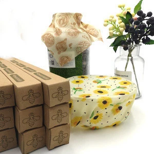 Sustainable Bees Wax Food Paper Organic Beeswax Wrap For Food