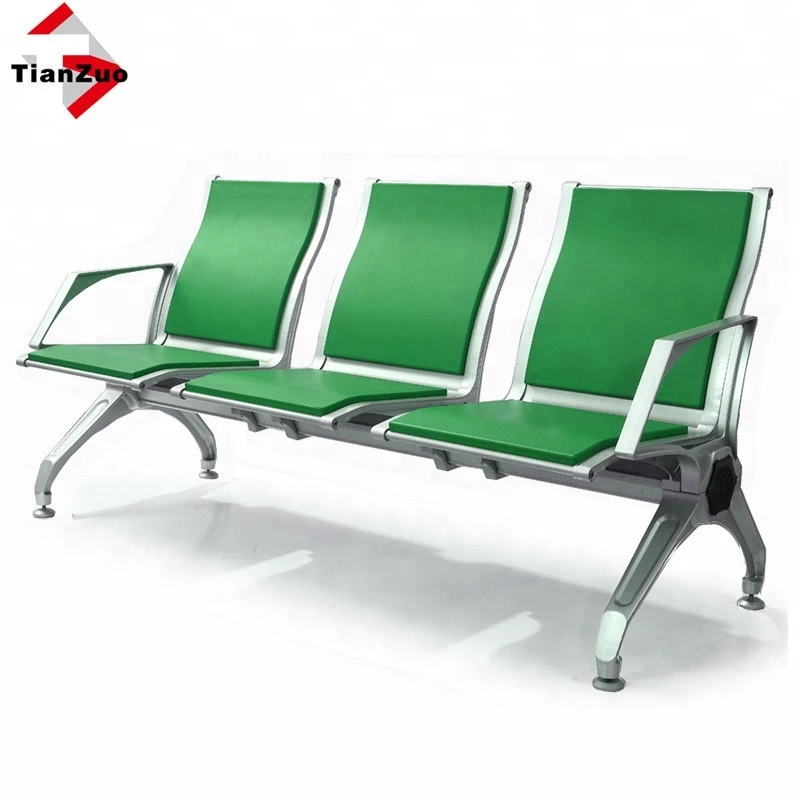 T20-03AS  New Classic Leather Upholstered Three-Seat Airport Chair Medical Waiting Chair Connection Chair