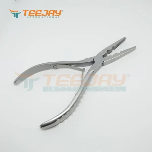 TEEJAYs New Arrival 6" Silver Stainless Steel Two holes Stainless steel Hair Extension Plier / Reduction & Removing