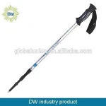 Telescopic straight aluminum ski poles with grip