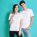 Thick 200g heavy combed cotton T Shirt Unisex round neck short sleeve T shirt 10 different solid color can customized with logo