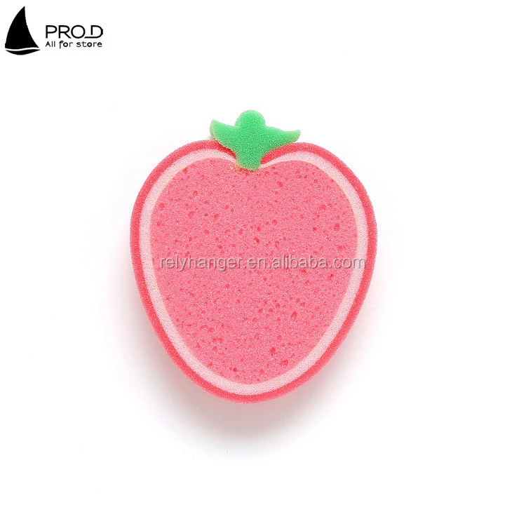 Thickened sponge scouring pad, fruit-shaped strong decontamination dish cloth and wiping cloth