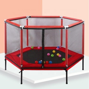Top rated small 6 side trampoline for children with safety net
