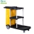 Import Top Sale Multifunctional Gray Black Blue Plastics Janitorial Cart Cleaning Trolley with bag shelves from China