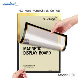 Trade Assurance Business License Magnet Frame In Magnetic Insert Paper Sign Holder With Glue Dots On Wall Display