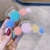 Import Trendy fur ball  Acrylic hair claw for women rainbow color  hair clamps clip for women hair decoration from China