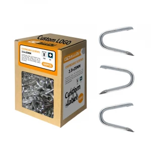Type Metal Stainless Steel Fence Staples Galvanized DIN 1159 Barbed U-shaped U Shaped Wire Nails