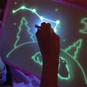 Luminescent Light Drawing Board 3D Magic Fluorescent Glow in Dark Painting  Pad Kid Graffiti Educational Toys