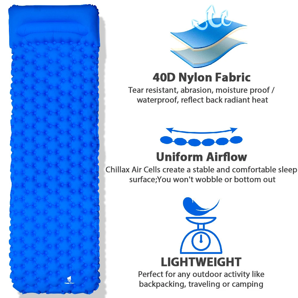 Ultralight TPU compact lightweight inflatable sleeping Mat air mattress camping Sleeping Pad