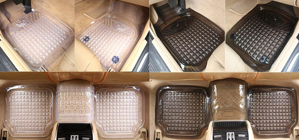 Universal environmental friendly and easy to clean PVC transparent car mat for anti freezing and waterproof floor mats