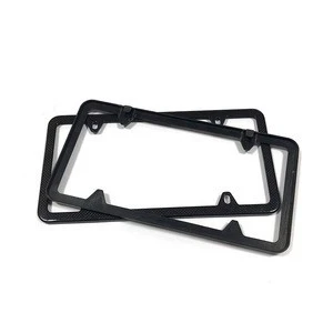 US Standard Classic Universal Car Number Carbon Fiber License Plate Frame with Four Holes