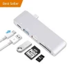 usb c hub Ultra Slim Aluminum Adapter with USB 3.0 Ports SD/TF Card Reader with More USB-C Devices