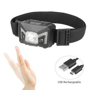 USB rechargeable aluminum innovative design high bright LED headlamp with 3W LED white and red light for fishing walking