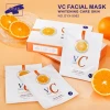 VC Mask Cosmetics Factory Manufacturer Best Whitening Facial Mask Hydrating Natural Organic Vitamin C Face Facial Sheet Mask