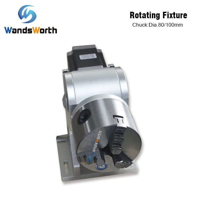 Wandsworth Rotary Engraving Attachment Dia.80 100mm 2 Phase Stepper Motor+Driver+Power Supply DC24V for Laser Marking Machine