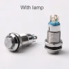 Waterproof 4 Pin Lighted Anti-vandal 8MM Momentary Push Button Switch high head with LED 3V 1.8V Metal Button Switch