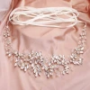 Wedding Bridal Dress Handmade Sash Beaded Belt Crystal rhinestone Waist Belt