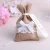 Import wedding bridal shower supplies vintage rustic jute lace burlap wedding favor candy gift bag from China