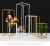 Import Wedding supplies Removable three-dimensional geometric rectangular frame welcome area stage iron flower decoration for wedding from China