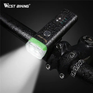 WEST BIKING Cycling Light Induction Rechargeable Bike USB Charging Cycle Led Torch Bicycle Front Light