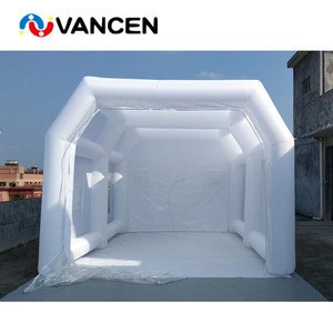 White 7*4*3m hot selling size inflatable cabin booth with filter cotton waterproof durable inflatable spray booth for sale
