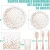 Import White &amp; Rose Gold Party Supplies - 350 PCS Disposable Tableware Set - Paper Plates Napkins Cups Forks etc. for Party from China