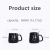 Import White Black Custom Logo Print 12oz Ceramic Coffee Mugs Cups With Cover And Spoon from China