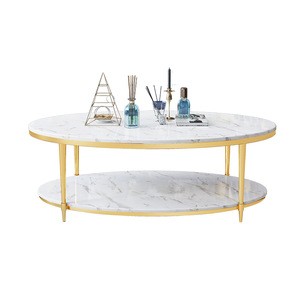 White Color Custom Luxury European Modern Living Room Marble Table Console Tea Table