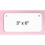 White Dye Sublimation Aluminum Bicycle License Plate Blanks