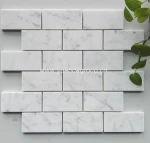 White marble simple kitchen backsplash tiles mosaic