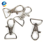Wholesale 52mm iron trigger dog hooks professional bags hardware parts metal swivel snap hook for bag
