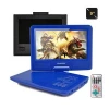 Wholesale 9 inch  Portable DVD Player Swivel Screen  3 Hours Rechargeable Battery blue  DVD Player factory price