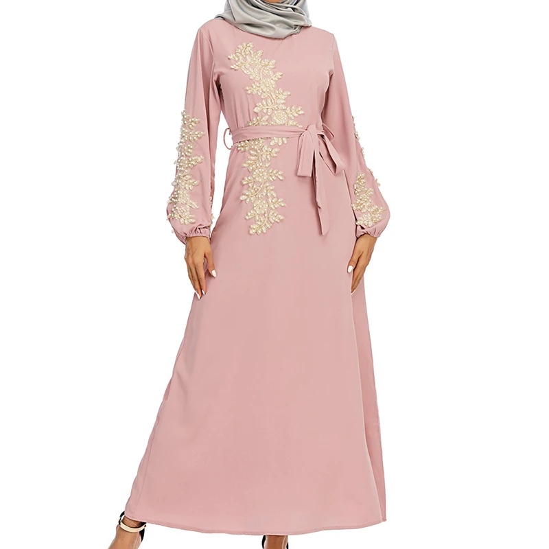 Wholesale Arabic Muslim Islamic Clothing Women Abaya Jilbab Wear Embroidery Dress