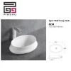 wholesale bathroom countertop Oval bowl shape washing sink ceramic counter top art basin