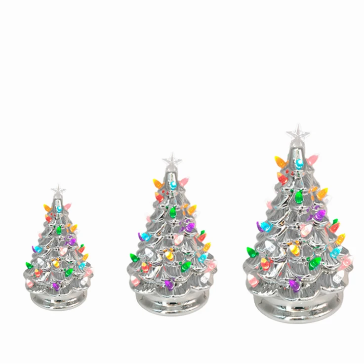 Wholesale ceramics christmas tree with colored lights