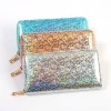 Wholesale Cheaper Bright Colors shinny PU Leather Women Long Clutch Sparkling zipper around Wallet for Ladies Girls