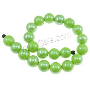 wholesale china Pearlized ceramic spacer beads for jewelry making Round glazed different size for choice  862435