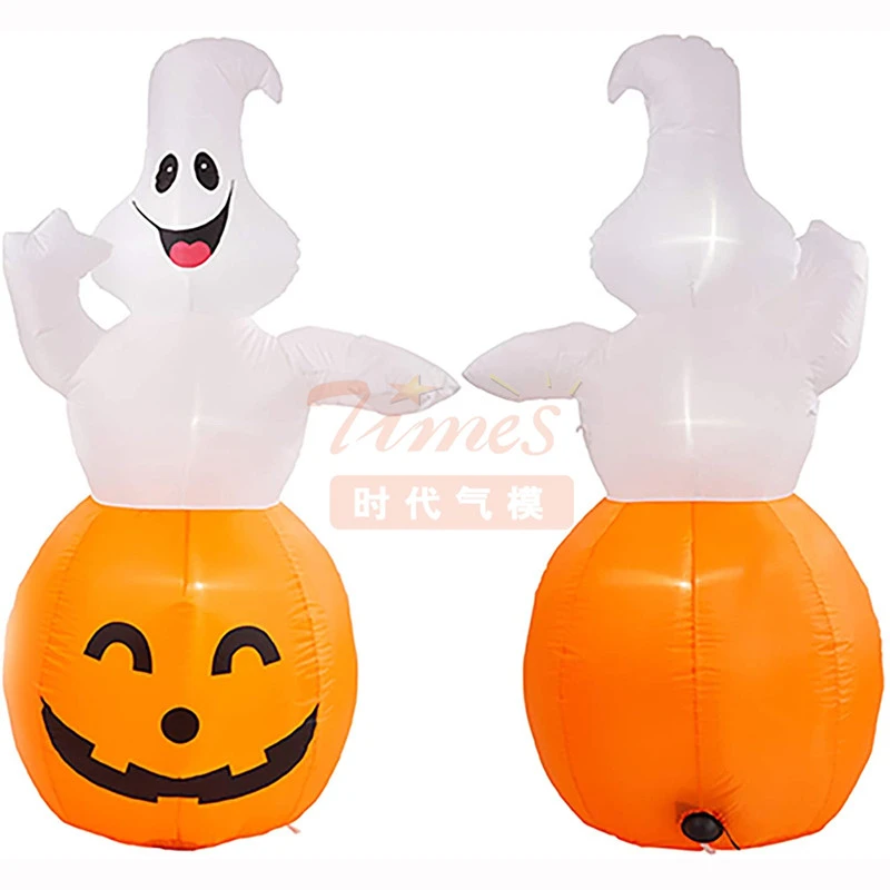 Wholesale Commerical Outdoor Halloween Party Decoration LED Light Advertising Inflatable Pumpkin Ghost