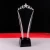 Import Wholesale crystal trophy corporate glass crystal trophy awards  custom logo engrave crystal plaque award from China