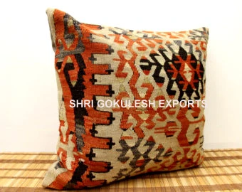 Wholesale Custom Luxury Woolen Throw Pillow Cover Kilim Multcorlor Boho Design For Home Sofa Decor