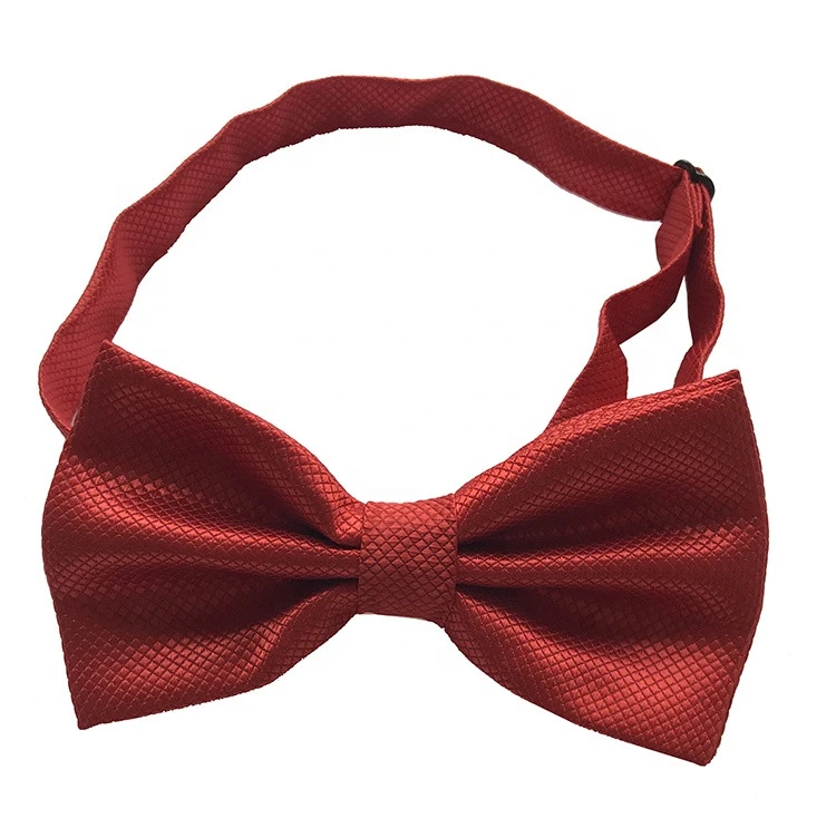 Wholesale Double Layer Pure Color Adjustable Wedding Pre-tied Bow Ties For Men