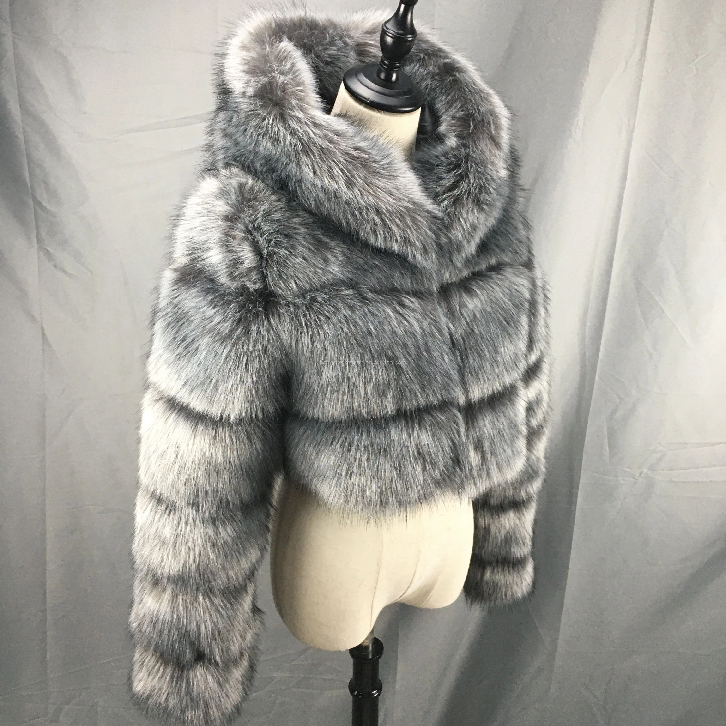 wholesale fashion high quality custom faux fur jacket