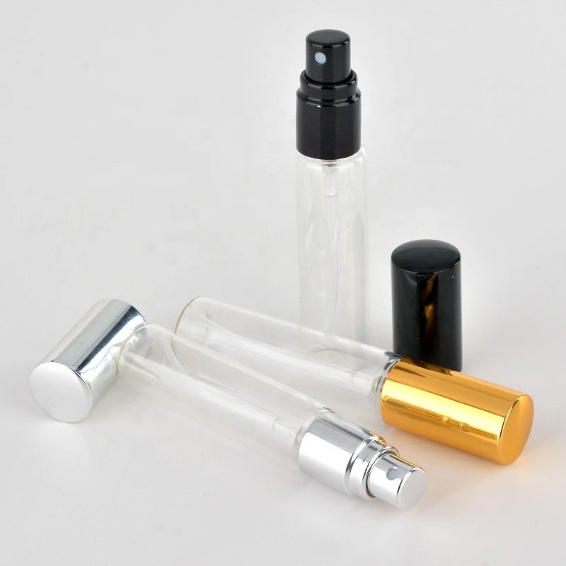 wholesale fine mist spray bottle 10ml aluminum sprayer vial glass perfume bottle 10ml perfume atomizer glass bottle