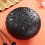 Wholesale hand drums black 6 inch 11notes Steel Tongue Percussion Drum Handpan tongue yoga drum